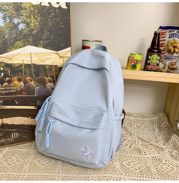 Cyflymder  Women Y2k Aesthetic Simple Star Backpack All Match Students Fashion Casual Schoolbags Japanese High-capacity Backpacks Trendy