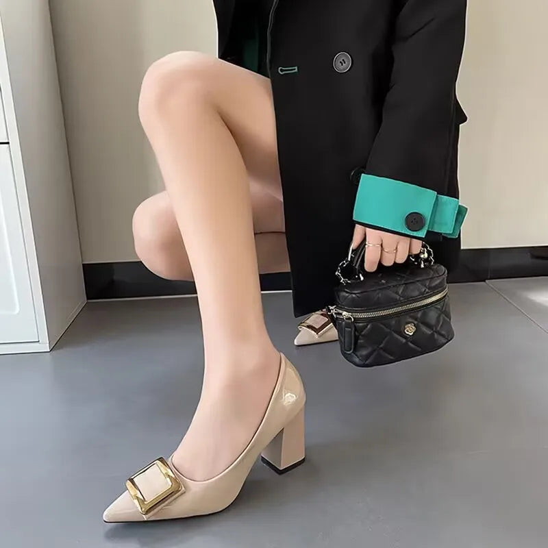 Cyflymder Hot-selling women's shoes,fashionable pointed-toe high heels patent leather summer elegant and sexy office high heels large size