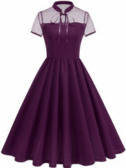 Cyflymder  Women Spring Summer Pin Up Casual Party Dress 2026 Retro Robe 60s 50s Vintage Rockabilly 1960s 1950s Swing Dress Vestidos