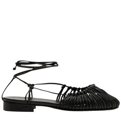 Cyflymder  Summer Low Heels Roma Sandals Fashion Outdoor Woven Hollow Women Sandals Casual Lace-up Round Head Sandals