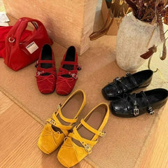 Cyflymder  Internal elevation 6CM Women Mary Jane Shoes Fashion Butterfly-knot Single Shoes Ladies Casual Street Style Dress Red Pumps