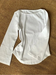 Cyflymder  Solid Lace Trim T-shirts Women Simple Basic Slash Neck Cotton Three Quarter Sleeve Crop Tops Sweet Casual All-match Tee Shirts