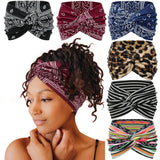 Cyflymder Twisted Wide Headbands for Women Extra Large Turban Workout Headband Fashion Yoga Hair Bands Boho Twisted Thick Hair Accessories