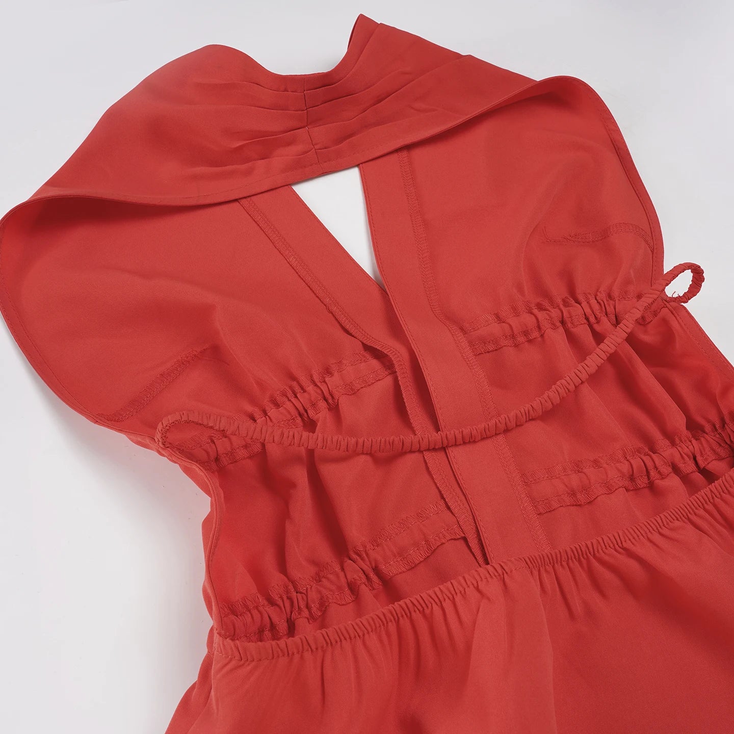 Cyflymder  Romore Orange Sexy Bal Beachside Summer Trendy Vest Faionable Cover-Up Strapl Crop Top for Holiday Wear