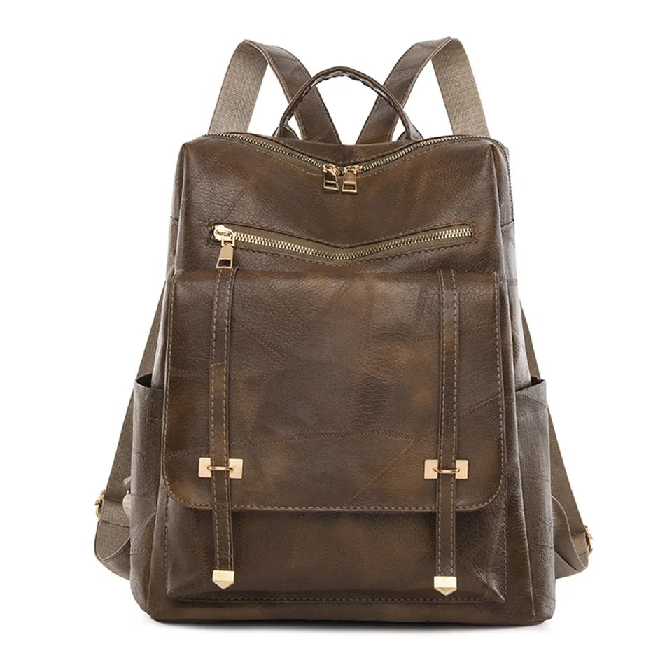 Cyflymder  Vintage Women's Bag Large Capacity Leather Daily Commute Travel Women's Backpack Shopping Fashion Designer School Bags Travel