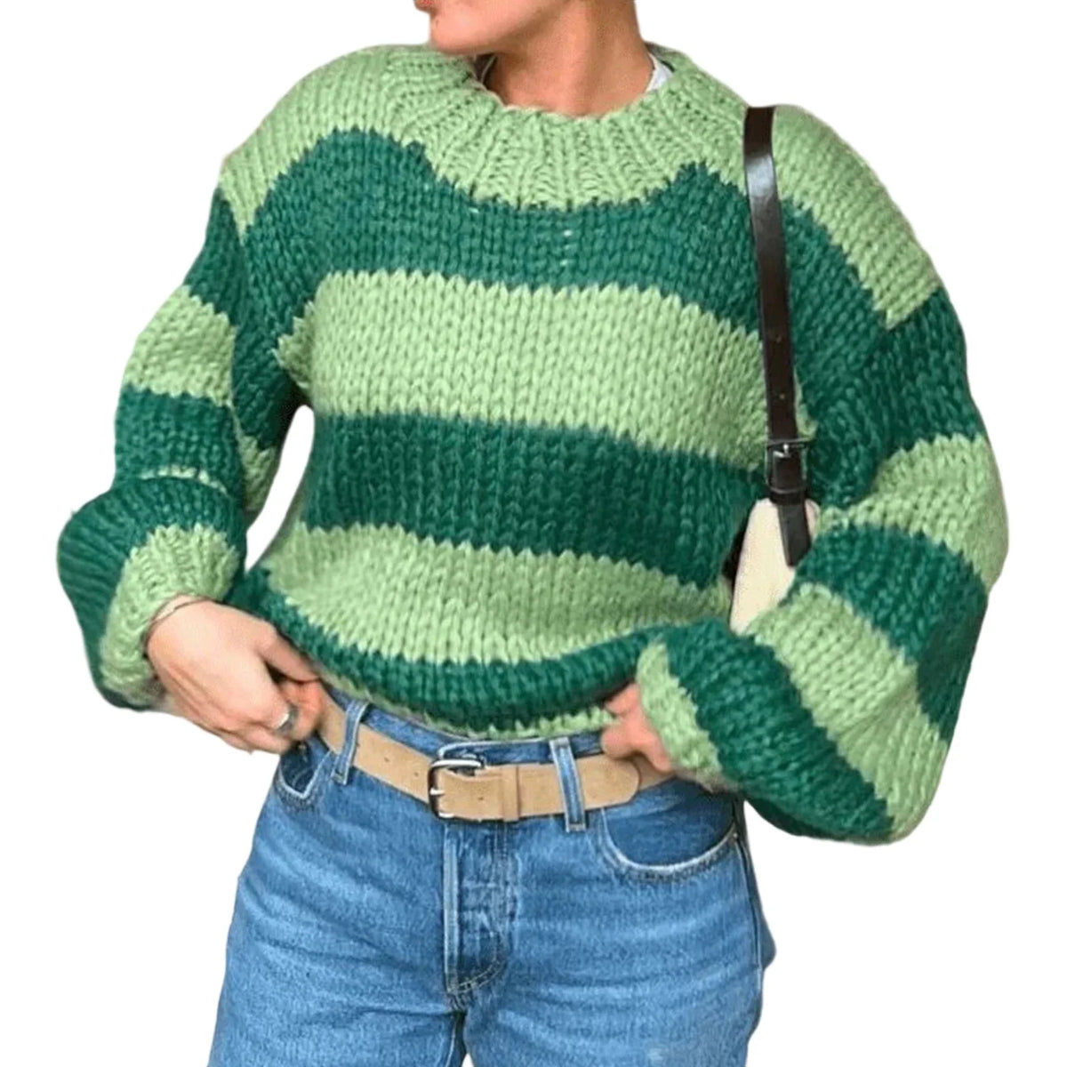 Cyflymder  Women s Cozy Cable Knit Pullover Sweater with Turtleneck and Ribbed Trim for Fall Winter Fashion Style