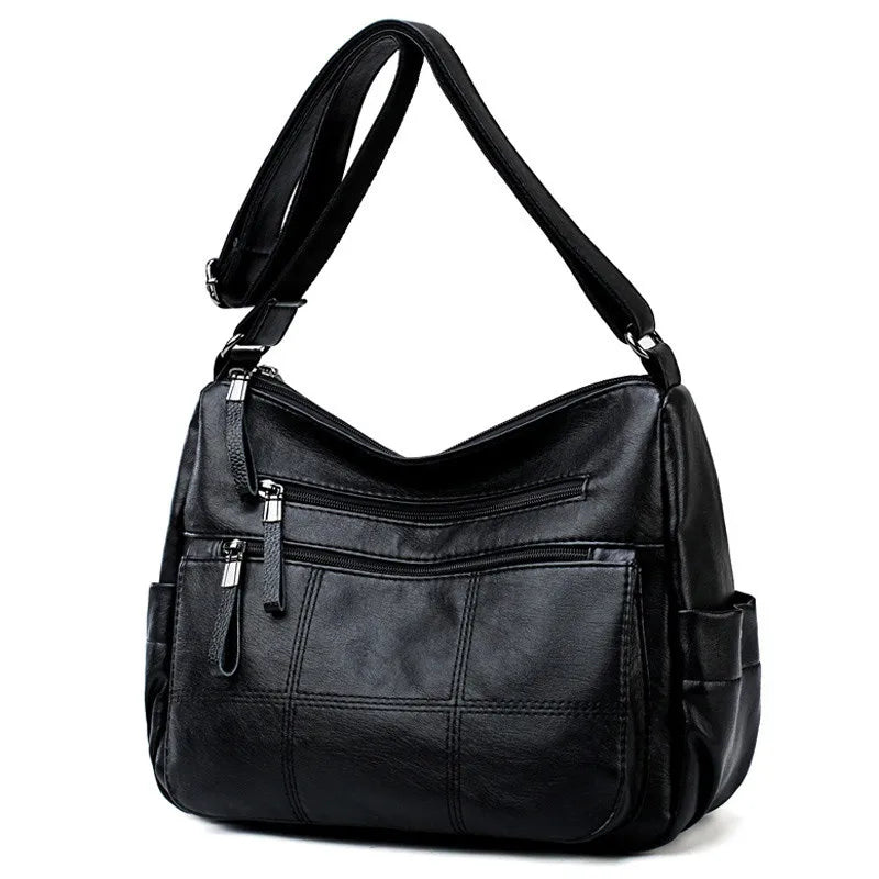 Cyflymder  2 Layers Genuine Brand Leather Shoulder Messenger Luxury Handbags Women Bags Designer High Quality Crossbody Bags for Women Sac