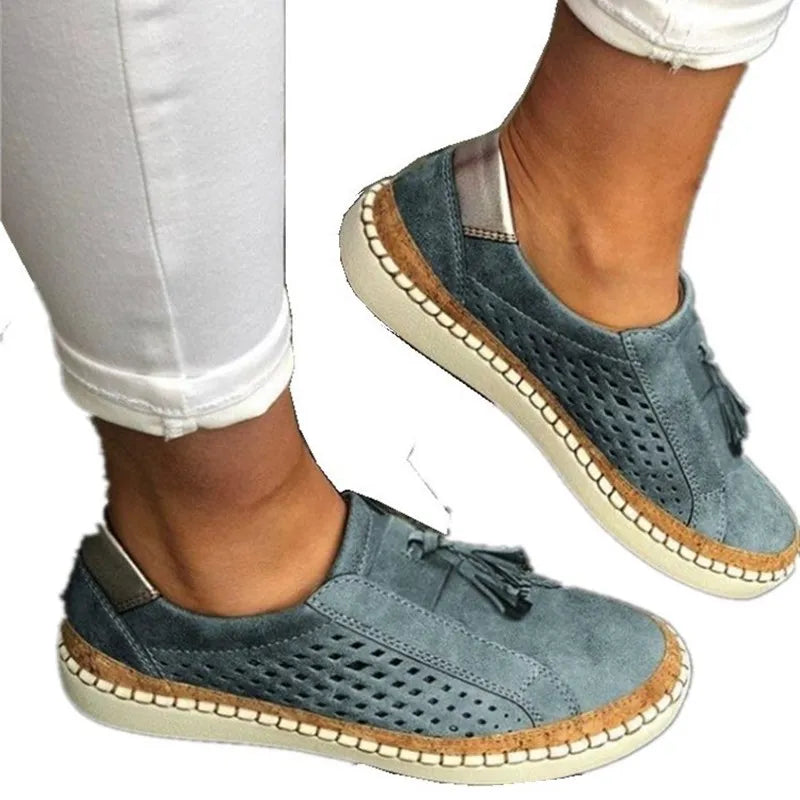 Cyflymder  Fringe Casual plus Size Women's oes 2025 Sle Canvas Slip-On Flat Heel Wear-resistant Rubber Outsole  Color oes