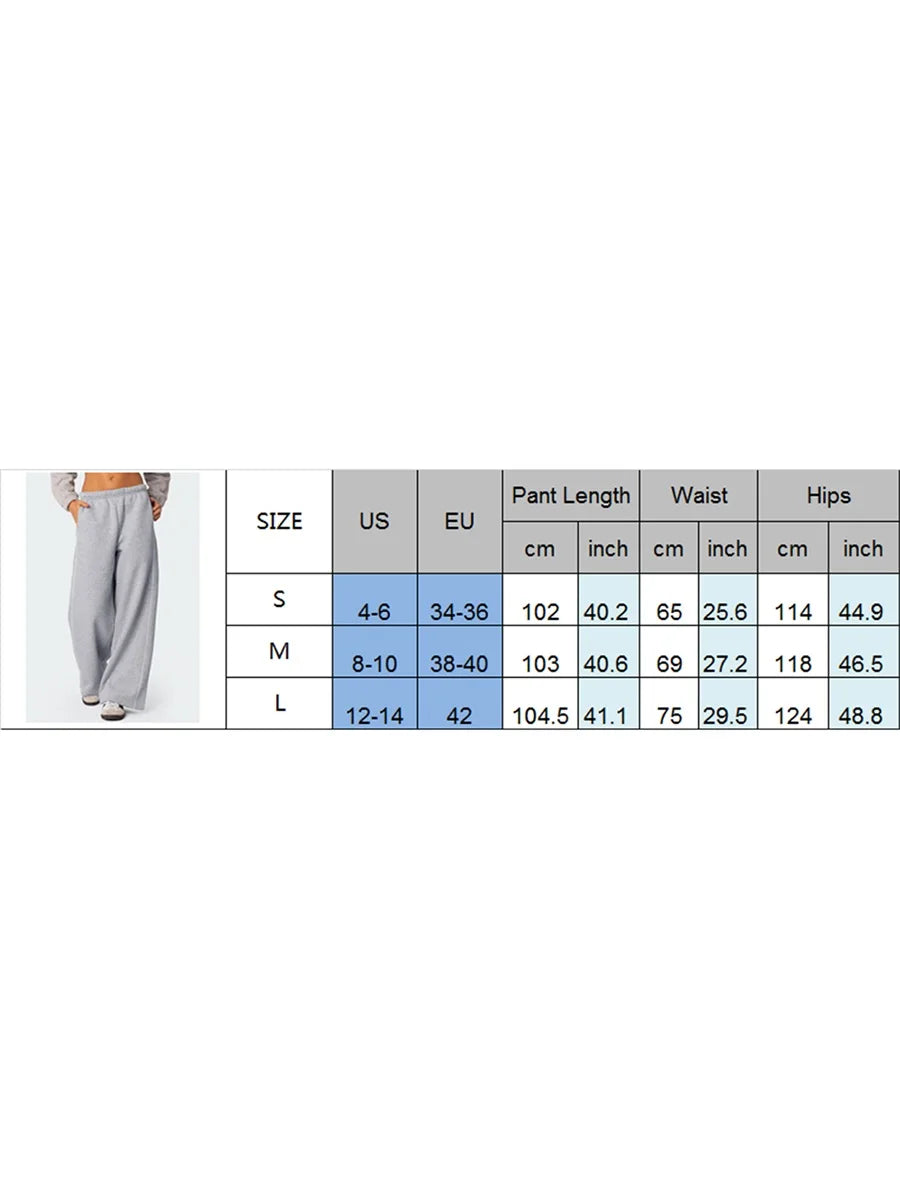 Cyflymder  Women's Casual Joggers Sweatpants Spring Fall Drawstring High Waist Wide Leg Trousers Baggy Athletic Sweatpants