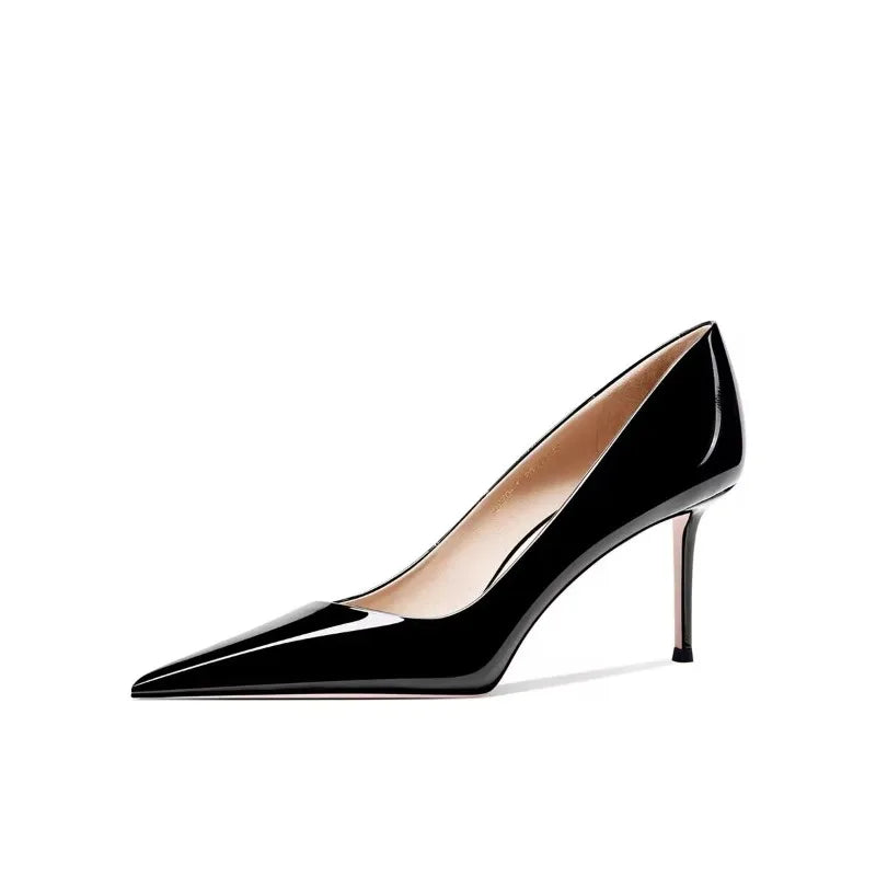 Cyflymder  Light Luxury Pointed Thin Heel Shallow Mouth High Heels Elegant Office Professional Versatile Daily Wear Women Single Shoes