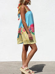 Cyflymder  Sweet and stylish daily dopamine style camisole dress for girls casual vacation style cute printed mini camisole dress
