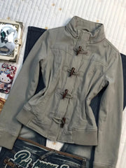 Cyflymder  Vintage Coat Slim Winter Y2k 2000s Hoodie Punk Goth Streetwear Aesthetic Harajuku Hoodies Woman Clothes Button Sweatshirt Casual