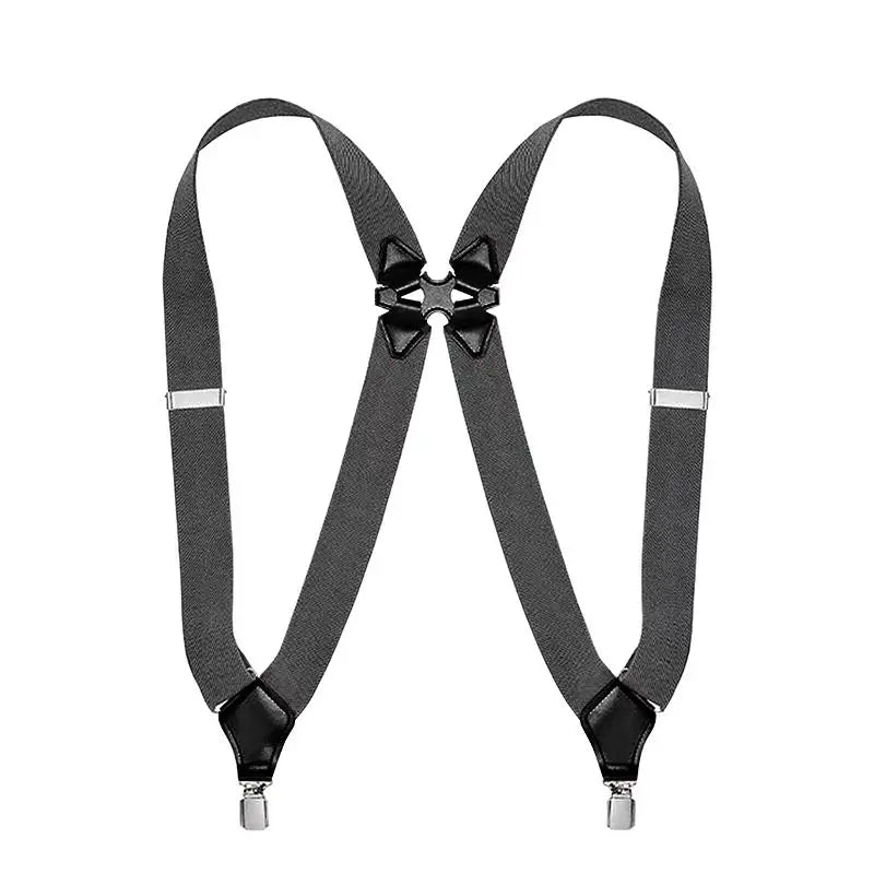 Cyflymder  New Men's Suspenders Adjustable Braces X Back Shirt Clip Suspender Elastic Belt Trousers Shoulder Strap For Men Women
