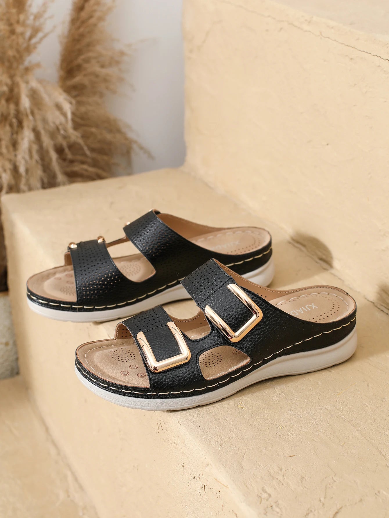 Cyflymder  Woman Trend Women's Slippers Casual Flower Hollow Wedge Beach Shoes Outdoor Fashion Platform Comfortable Non-slip Sandals
