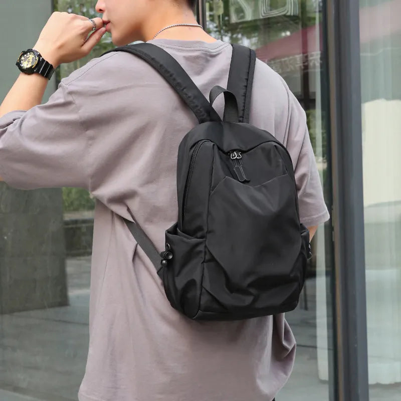 Cyflymder Mini Men's Backpack Fashion Small Black Shoulder School Bag for Man Canvas Designer Waterproof Sports Travel Male Backpacks