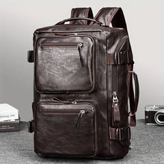 Cyflymder  Travel Backpack Gym Fitness Bag Women Men PU Large Capacity Training College Students Schoolbag Sports Laptop Vintage Daypack