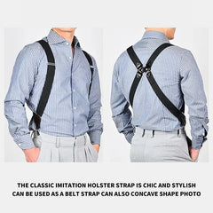 Cyflymder  New Men's Suspenders Adjustable Braces X Back Shirt Clip Suspender Elastic Belt Trousers Shoulder Strap For Men Women