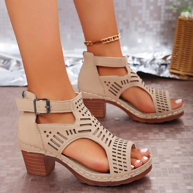 Cyflymder  Women High Heels Sandals Summer Fashion Comfort Luxury Sandals Women Designer Outdoor Beach Shoes for Women Sandalias De Mujer