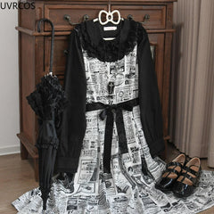 Cyflymder  Spring Autumn Sweet Long Sleeve Lolita Shirt Women Doll Collar Lace Ruffle Cute Shirt Girls Japanese Gothic Y2k Top Blusas Mujer