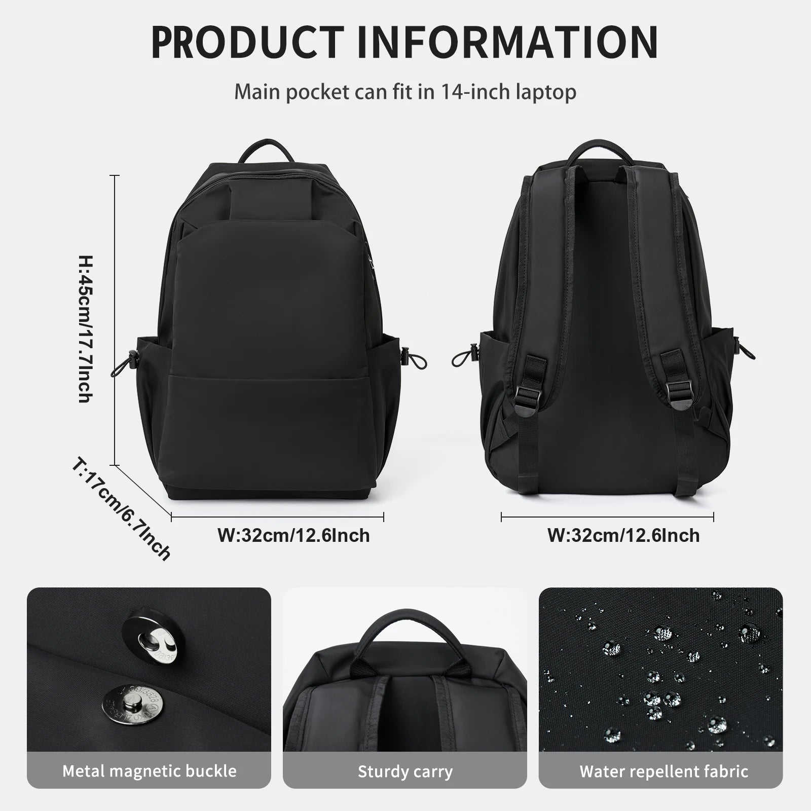 Cyflymder School Backpack For Women Men Waterproof College Backpack Lightweight Travel Backpack Rucksack Casual Daypack Laptop Backpacks