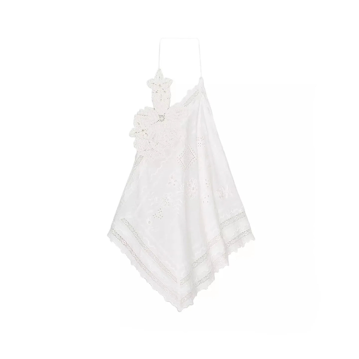 Cyflymder  Asymmetric Faionable Women's Top Z 2025 New Collection Floral Design Outerwear Regular Length Other Material