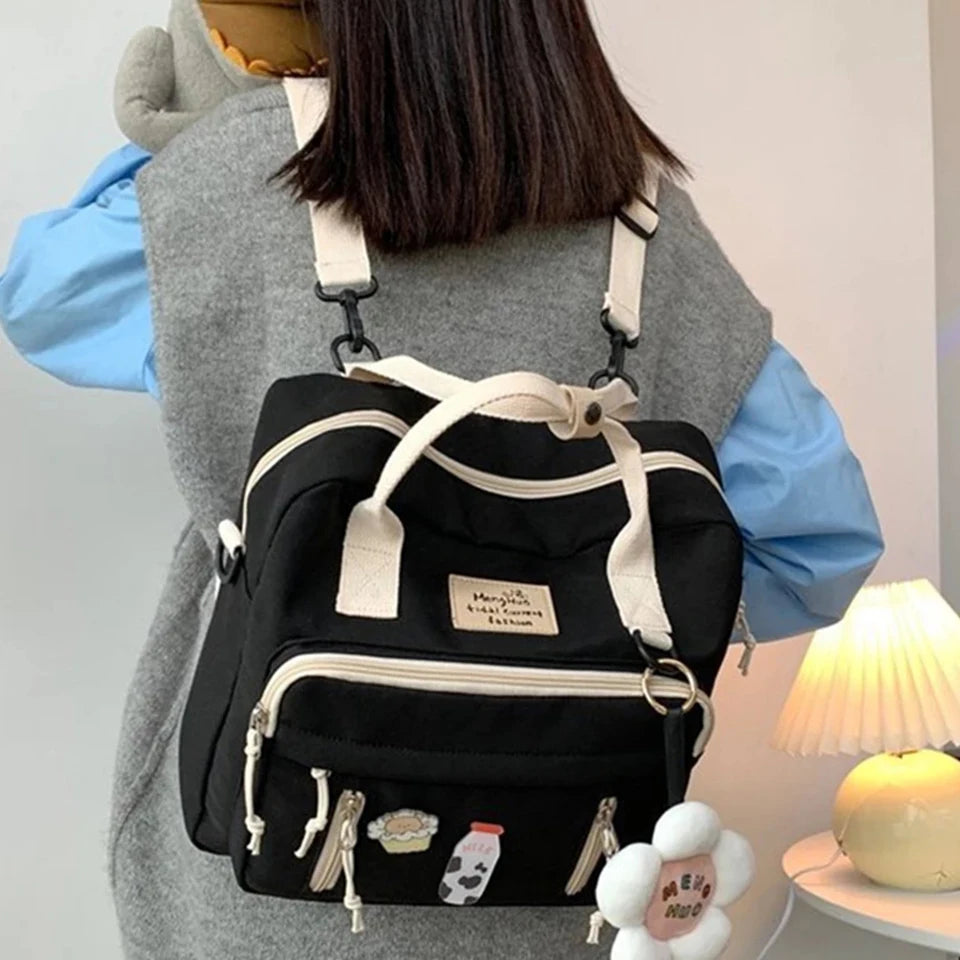 Cyflymder  Kawaii Backpack Women Back Pack Cute Mochila Japanese High School Girls Backpack School Bags for Teenage Girls Multi Pockets Sac