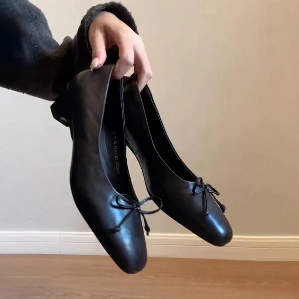 Cyflymder   Retro Bow Round Toe Loafers Shoes Women Shallow Mouth Spring New Item Niche Soft Soled Women's Singles Shoes