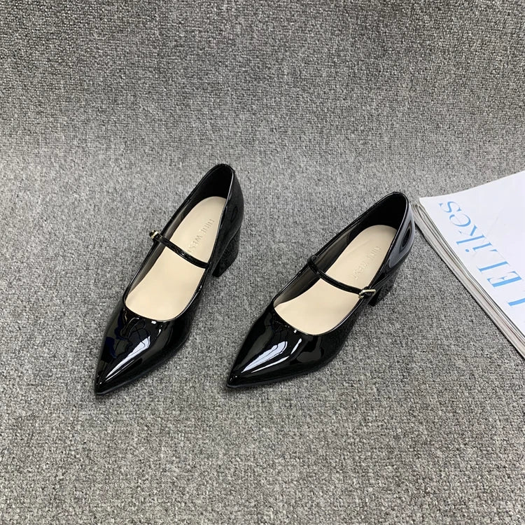 Cyflymder  Korean Shoes Slip-on Clogs Platform Pointed Toe Women's Heels All-Match Shallow Mouth Female Footwear Casual Sneaker