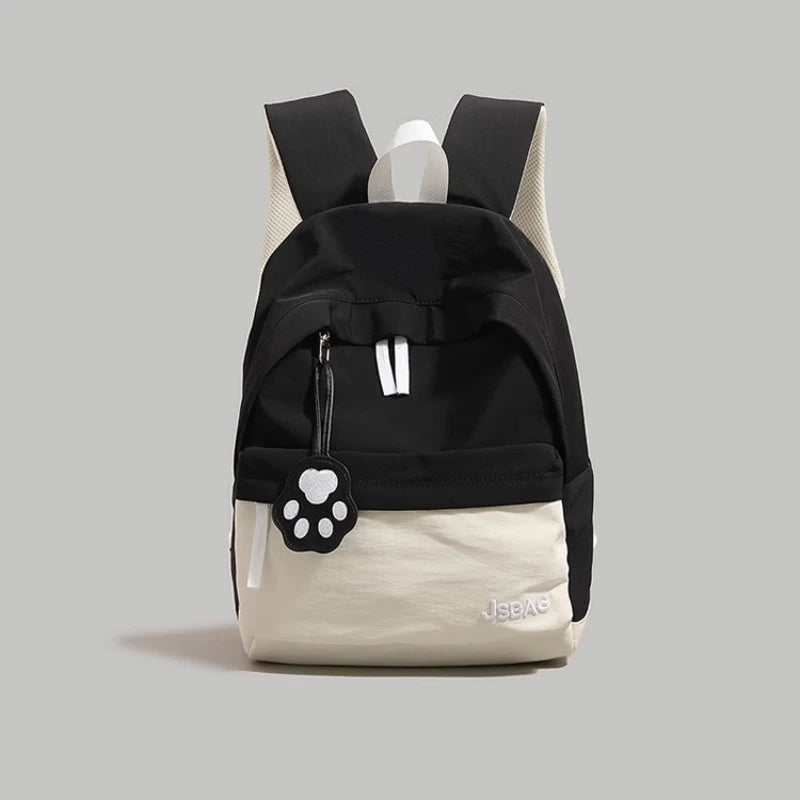 Cyflymder  Contrast Color Patchwork Simple College Students Backpack Sweet Y2k Aesthetic Casual Schoolbags Women All Match Chic Schoolbags