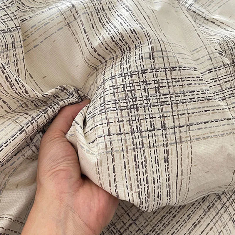Cyflymder  Fashion Pure Cotton Grid Pattern Bedding Sets Skin Friendly Comfortable Bed Sheet Set for Adults Dormitory Home Quilt Cover Kit