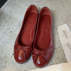 Cyflymder  New Spring  Autumn Concise Fashion Flat Shoes Women Shallow Comfort Retro Bowknot Elegant Ballet Flats Women Zapatos De Mujer