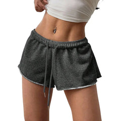 Cyflymder  Spring and Summer Women's Sports and Fitness Casual Low Waist Solid Color Shorts Women