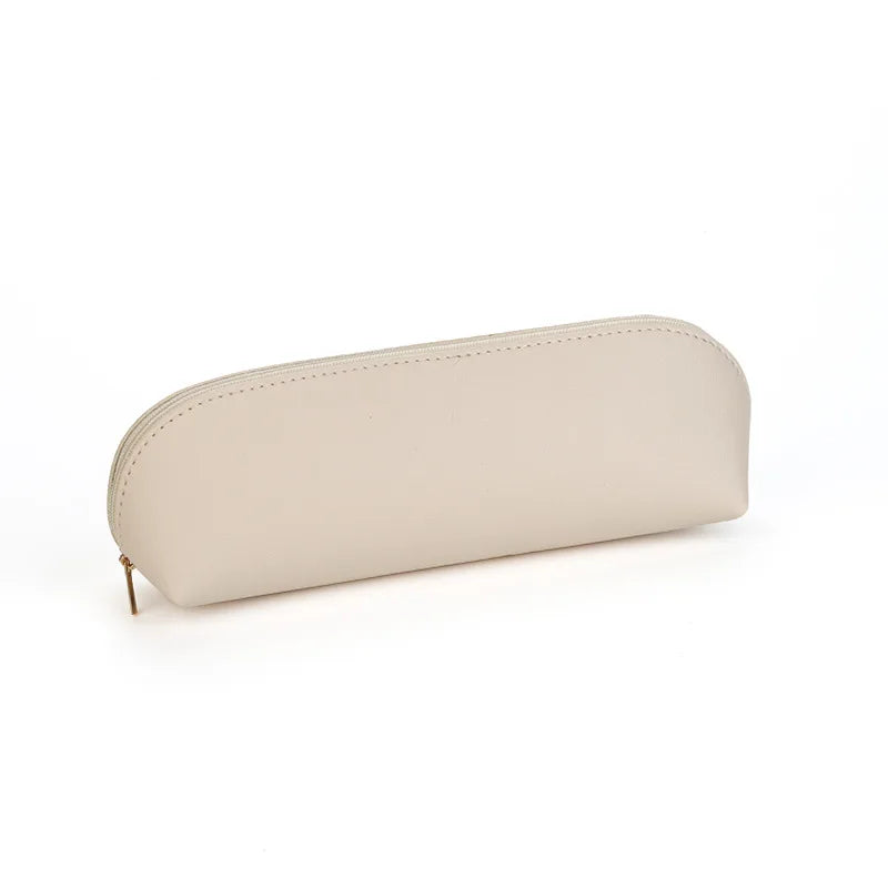 Cyflymder  Simple Pencil Case School Supplies Pencil Pouch PU Leather Trousses Scolaire Stationery Solid Color Estuche Escolar Pencil Cases