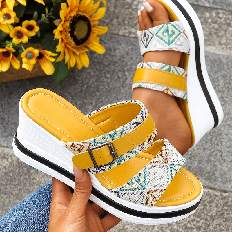 Cyflymder  Summer New Women's Wedge Slippers Sandals Outdoor Beach Casual Shoes Women's Durable Slippers