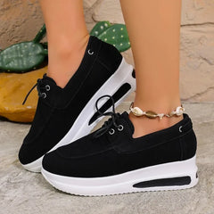 Cyflymder  Women Wedges Platform Sneakers Female Summer Lace-up Sport Shoes Women Trend Anti-slip Comfortable Casual Shoes Zapatos De Mujer