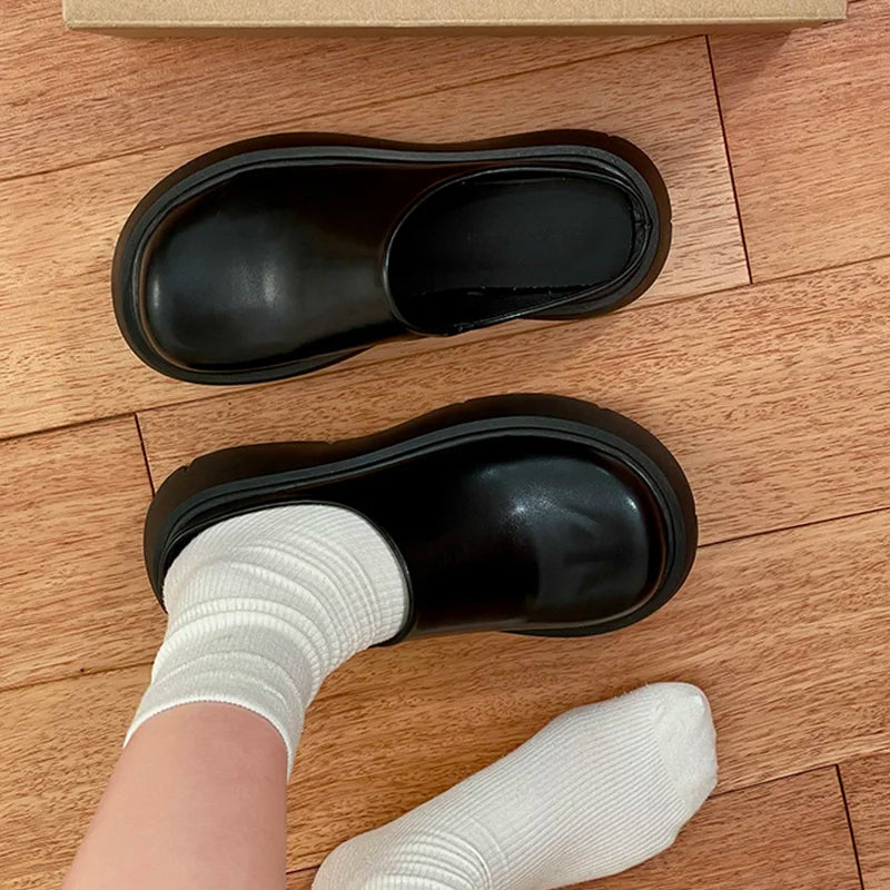 Cyflymder  Bla Thi Bot High Heel Slippers for Women Spring Autumn Outdoor Wear New Sle Covered Head f Slippers Retro
