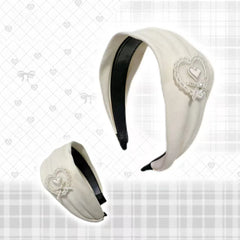 Cyflymder  girl hair accessories y2k things Hair bands bows for hair for girls heart white bandeau femme headband Women‘s headscarves