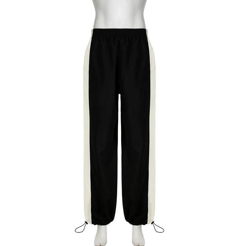 Cyflymder  Women Low Waist Casual Cargo Pants Vintage Wide Leg Trousers Fashion Streetwear Baggy Pants Hip Hop Joggers Clothes