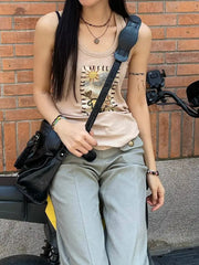 Cyflymder  Vintage Wide Leg Cargo Jeans Women Y2k Low Waist Pockets American Style Straight Denim Trousers Baggy Casual Streetwear