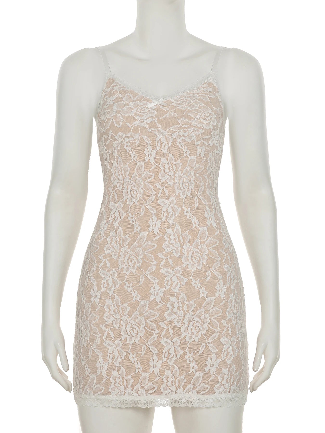 Cyflymder  Sexy Slim Lace Bodycon Dress Holiday Slash Neck Sleeveless Mini Dresses For Women 2025 Summer Fashion Streetwear Lady
