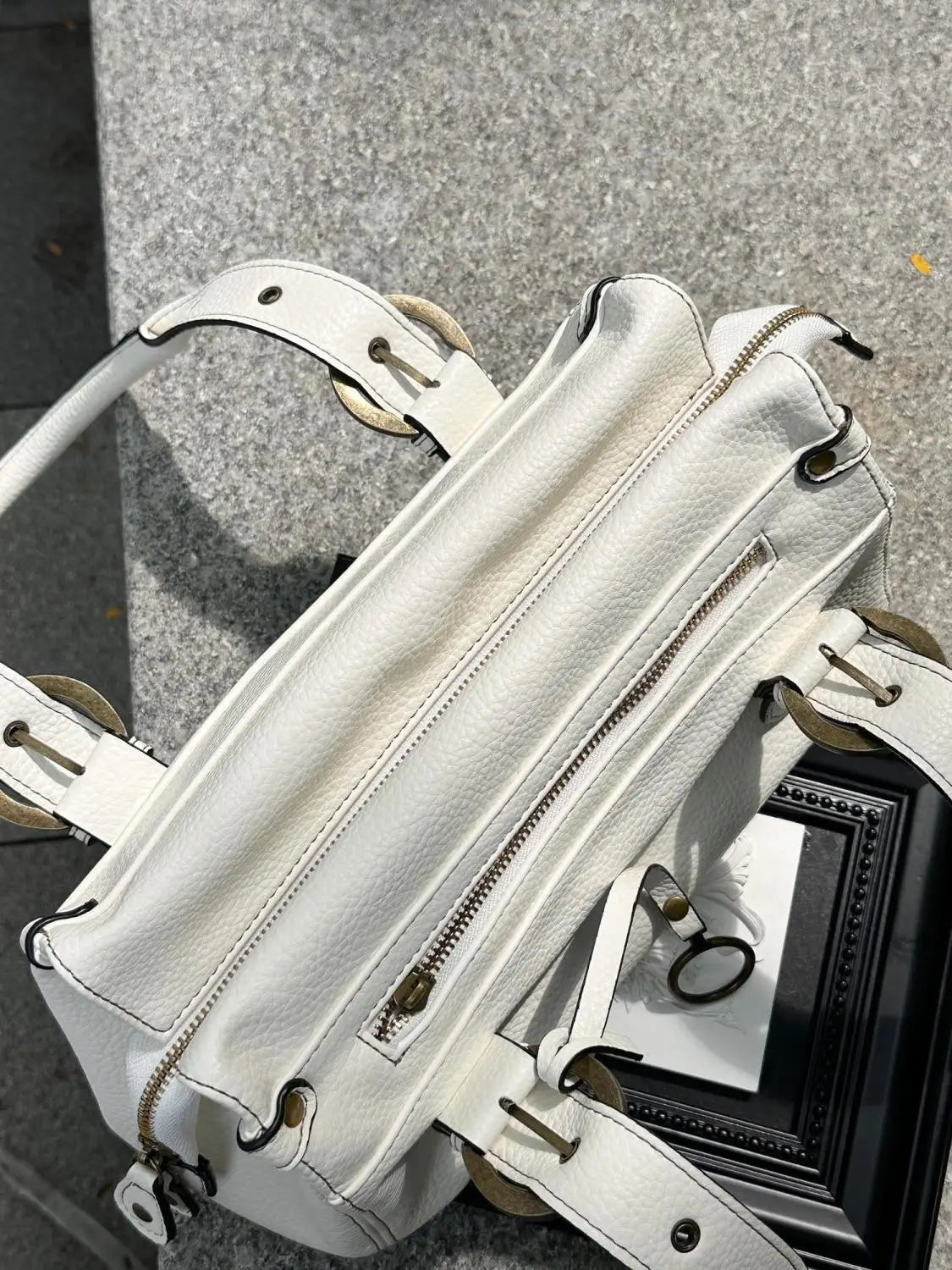 Cyflymder  Hot Girl White Leather Shoulder Bag Large Capacity Tote Bag Women Designer Luxury Bag Ladies Versatile Commuter Handbag Y2k 2025