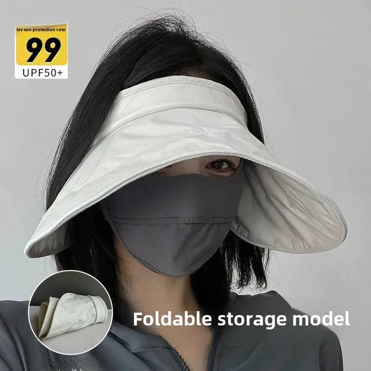 Cyflymder  New Hot Sale Of The Season Women's UV Protection Ice Silk Spring Summer No Brim Cap Breathable Egg Roll Design Anti Ultraviolet