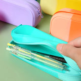 Cyflymder School Silicone Pencil Stationery Large Capacity Waterproof Soft Silicone Pencil Case School Cases