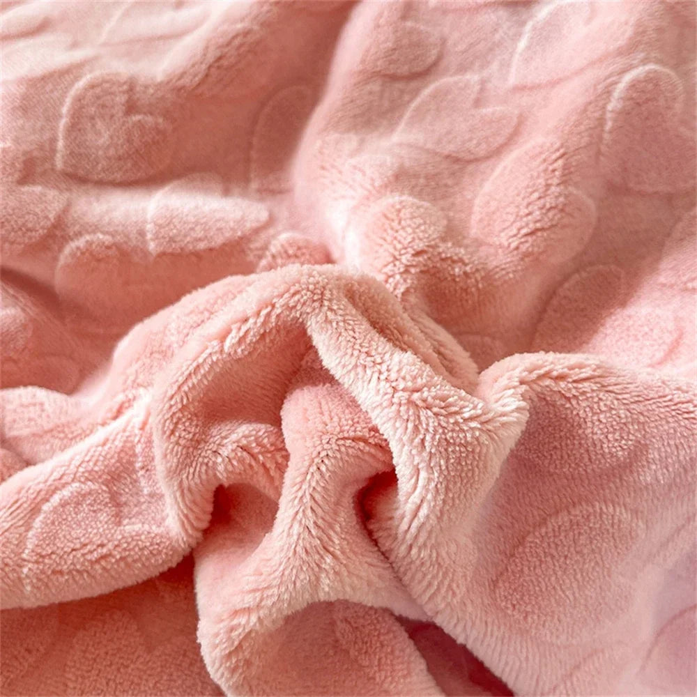 Cyflymder Carved Milk Velvet Bedding Set Girl Luxury Princess Ruffle Bow Bed Linen Thicken Warm Quilt Cover Sheet Pillowcase Bedroom Decor