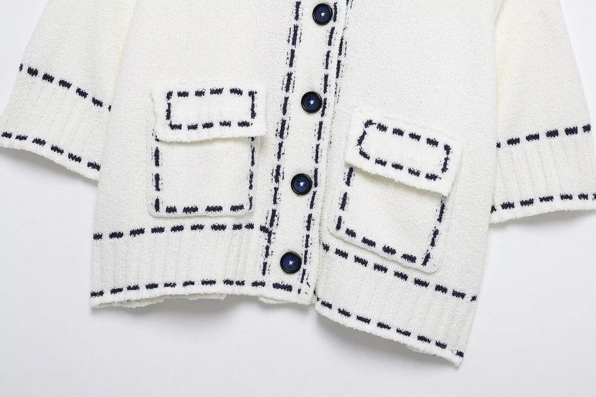 Cyflymder  Elegant Knitted Cardigan Coat Women Fashion Single-Breasted Pockets Short Sleeve Crop Sweater 2025 New Summer Casual Slim Tops