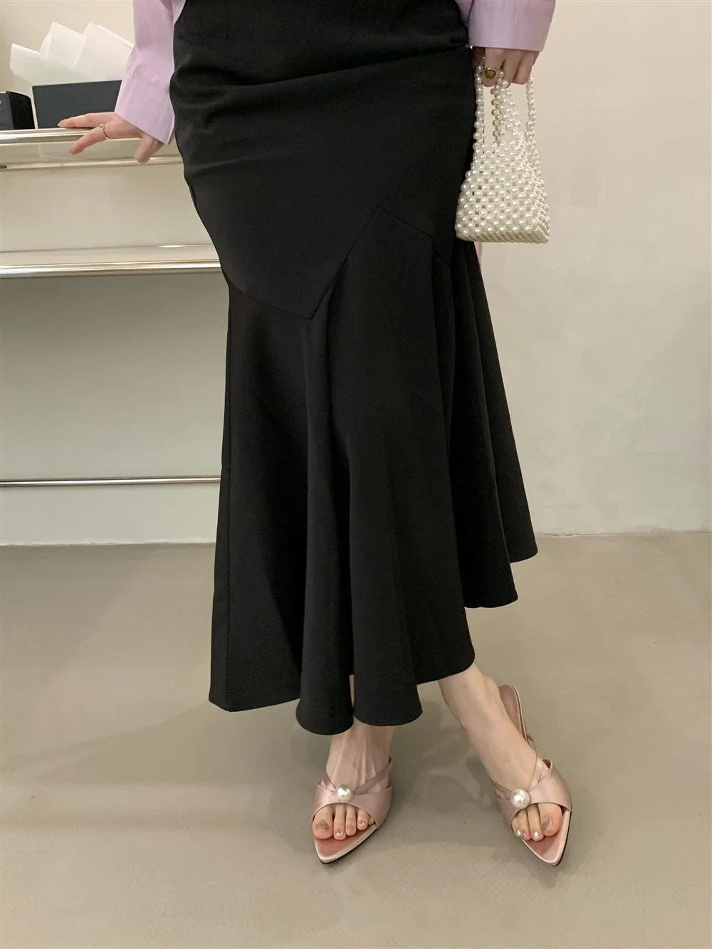 Cyflymder  High Heels Slippers Women Bead Pointed Toe Sandals Shoes Summer 2025 Trend Sexy Open Toe Woman Brand Designer Sandalias Pumps