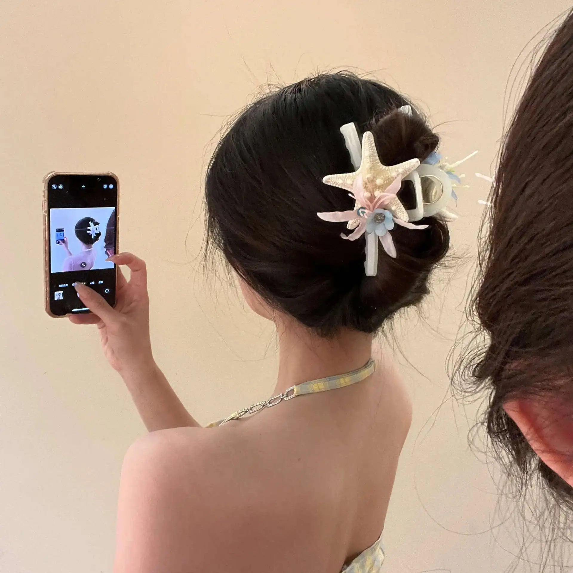 Cyflymder  New Ocean Starfish Series Hair Claw Flower Starfish Shell Hairpins Crab Hair Clips for Woman Vacation Beach Hair Accessories