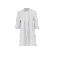 Cyflymder  Summer Lapel Single-breasted Cardigan Dress Women Solid Color Casual Loose Dresses Sweet Style Female High Waist Pleated Gown 24