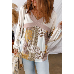 Cyflymder  Autumn Patchwork Floral Printed Long Sleeve Blouses Shirts For Women Casual Oversize Loose Gypsy Blusas Boho Beach Ladies Tops