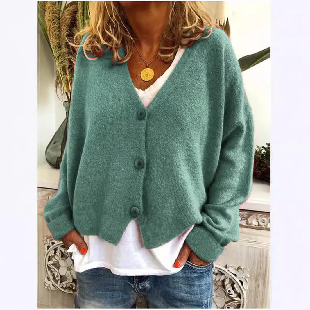 Cyflymder  Large Size Women's Casual Loose Knitted Cardigan Sweater Thi Cotton Knitting Open-irt Sle Spring Faion Ladies' Wear